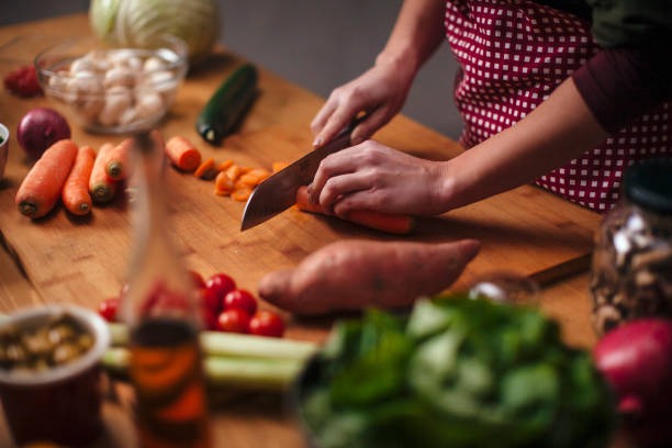 housemaid preparing meals